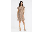 Robe cache-coeur avec ceinture rafia