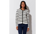 Gilet rayé NOIR Femme