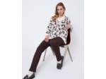 Pull épais mi-long à motifs ECRU Femme
