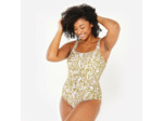 Maillot de bain 1 pièce natation Femme - Heva Joy moti poly vert
