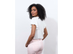 Pantalon corsaire slim uni ROSE PALE Femme