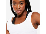 Débardeur coupe droite Fitness Femme - 100 Blanc
