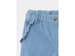 Pantalon bleu en velours côtelés