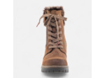 Bottines à lacets à talon Femme cognac