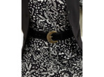 Ceinture moyenne 3-5 cm unie NOIR Femme