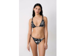 Triangle haut de maillot imprimé détail bijou