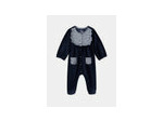 Grenouillère bleu marine à imprimé floral pour bébé fille