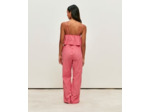 Pantalon en popeline de coton à motif vichy