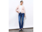 Gilet manches 3/4 en dentelle uni ROSE PALE Femme