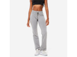 Legging fitness long coton extensible bas resserable femme - Fit+ gris chiné