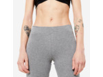 Legging fitness long coton extensible ceinture basse femme - Fit+ gris
