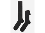 Chaussettes longues côtelées avec laine et cachemire pour homme