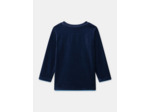 Pyjama bleu foncé en velours imprimé ours Garçon
