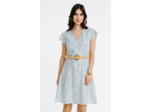 Robe cache-coeur avec ceinture rafia