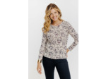 T-Shirt Imprime Visage Manches Longues