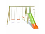 PORTIQUE BOIS MÉTAL 2,30 MÈTRES AVEC TOBOGGAN
