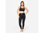 Brassière zippée avec coques maintien fort Femme, Noir