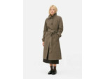 Manteau à carreaux pied-de-poule et col cheminée
