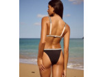 Maillot de bain triangle avec bordures en crochet blanc