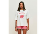 T-shirt manches courtes oversize en jersey imprimé "Farmer's market"
