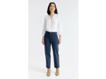 Pantacourt maille aspect jean
