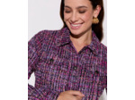 Veste mi-longue unie VIOLET Femme