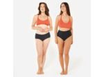 Haut de maillot de bain brassière texturée natation Femme - Lila simy terracotta