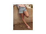 Short en jean pour fille avec broderie florale