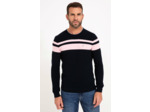 Pull col rond rayé Natural