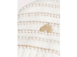 Mouffles rayées dorées pour bébé fille