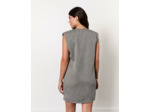 Robe courte faux uni NOIR