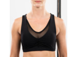 Brassière pole dance PAD amovibles bi-matière Femme - noir