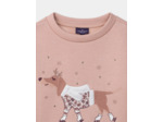 Sweat rose doublé polaire
