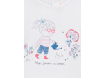 T-shirt blanc à manches longues pour bébé fille