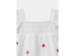 Blouse à smock brodée