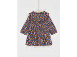 Robe manches longues imprimée orange pour bébé fille
