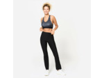 Legging de fitness bas droit femme, noir