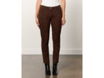Pantalon 7/8 slim imprimé léopard MARRON Femme
