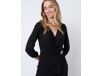 Top manches 3/4 uni NOIR Femme