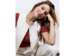 Gilet court uni BLANC Femme