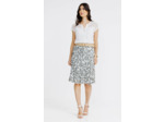 Jupe midi imprimée avec ceinture