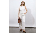 Gilet court uni BLANC Femme