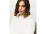 Pull épais uni BLANC Femme