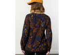 Blouse manches longues imprimée NOIR Femme