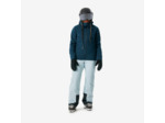 Veste de ski chaude et imperméable femme, 500 bleu pétrol