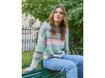 Pull épais rayé GRIS Femme