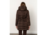 Doudoune mi-longue unie MARRON Femme