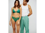 Pantalon en coton à rayures
