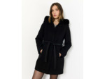 Manteau mi-long uni NOIR Femme