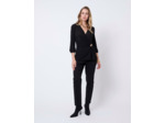Top manches 3/4 uni NOIR Femme